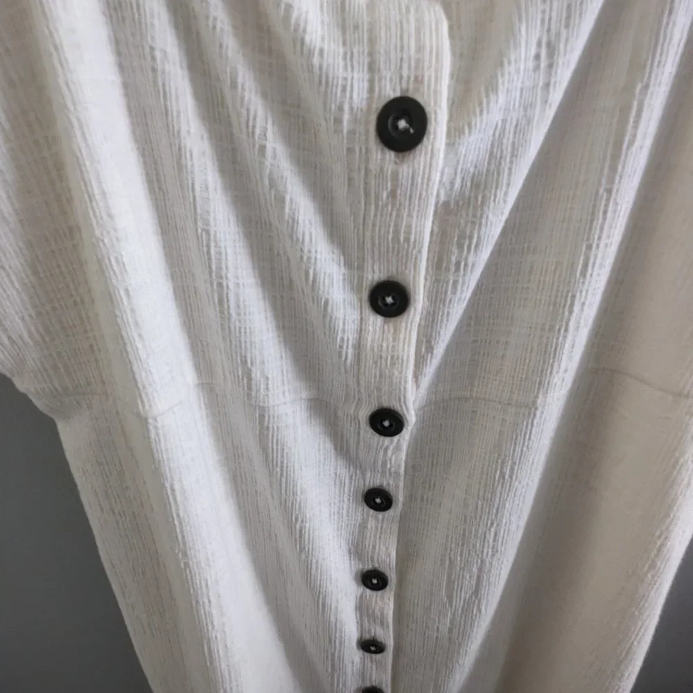 Texture & Thread Button-Front Tank Dress - Picture 4 of 6